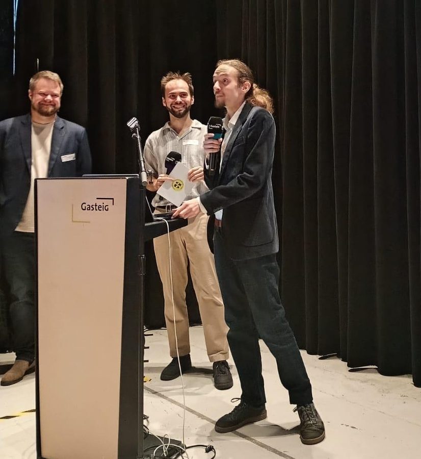 Célest Lang bei seinem Vortrag auf der IMBRA-Konferenz im Gasteig